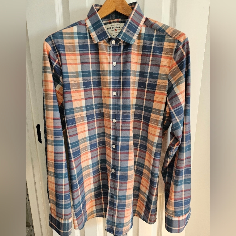 Mizzen+Main Men's Multicolor Plaid Shirt